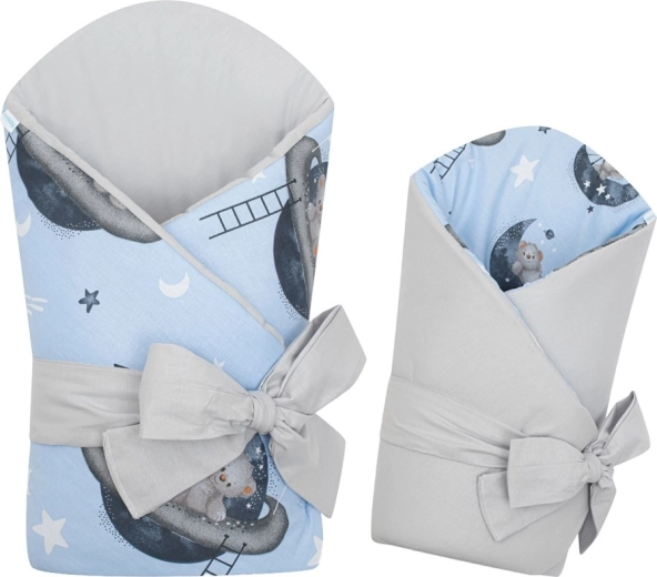 Couverture d’emmaillotage bébé réversible New Baby Teddy Bear in Space 80×80 cm