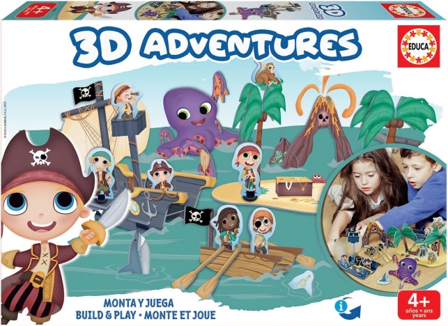 Educa 3D Île des pirates – kit de construction créatif pour enfants