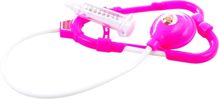 Jeu de docteur avec stéthoscope et seringue