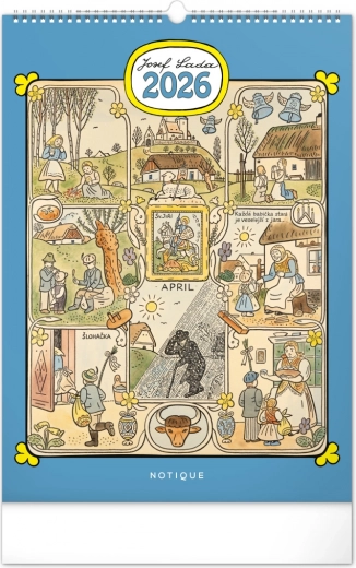 Calendrier mural Josef Lada 2026