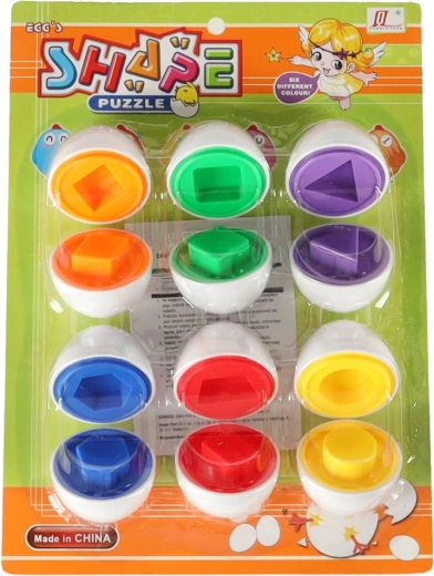 Œufs éducatifs à assembler pour reconnaître les formes et les couleurs 6 pcs
