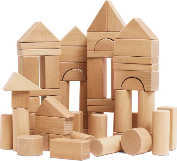 Le Toy Van blocs en bois naturel 60 pièces