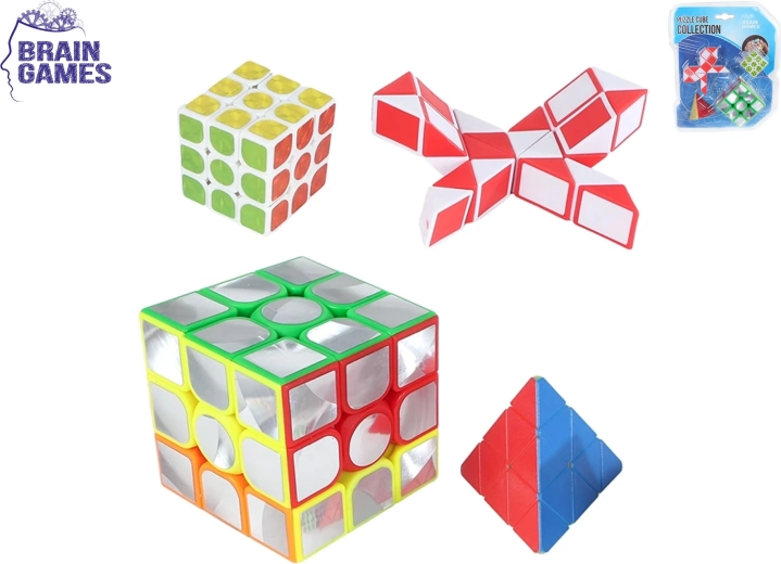 Coffret de casse-têtes Brain Games – 4 jeux logiques pour enfants et adultes