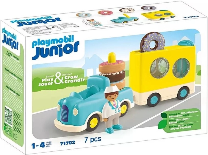 Playmobil 1.2.3 camion donut fou avec empilage et tri