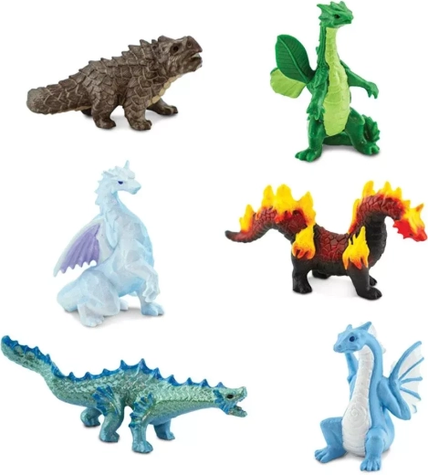 6 dragons élémentaires dans une seule tube