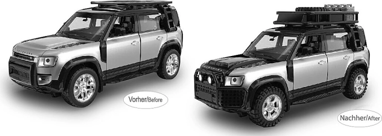 Modèle métallique Land Rover Defender 110 1:43 argenté
