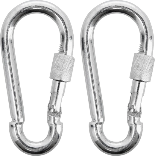 Mousqueton en acier avec serrure à vis NILS Camp