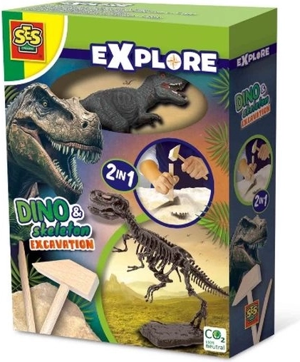 SES Creative Explore 2 en 1 kit de fouilles – fossile de dinosaure T-Rex