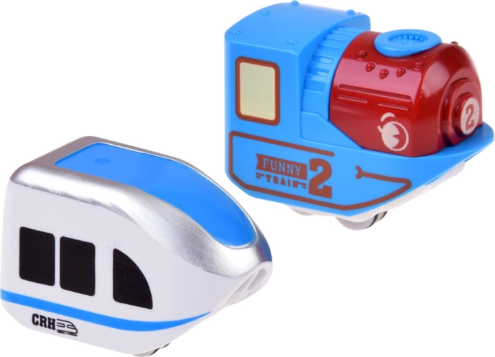 2 trains sur batterie rechargeable avec charge via USB