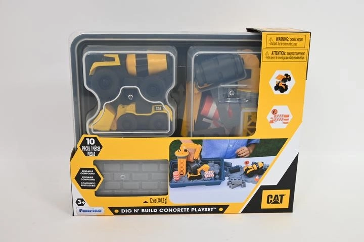 CAT véhicules de chantier avec pâte à modeler dans une valisette