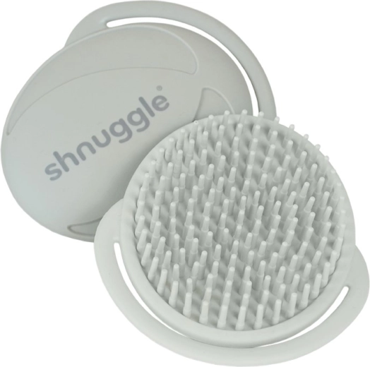 Brosse en silicone Shnuggle pour cuir chevelu de bébé grise