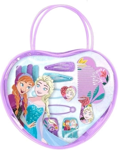 Trousse en forme de cœur avec accessoires pour cheveux Frozen - 1 pièce