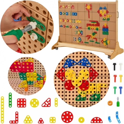 Masterkidz set de formes géométriques pour panneaux STEM, 260 pièces