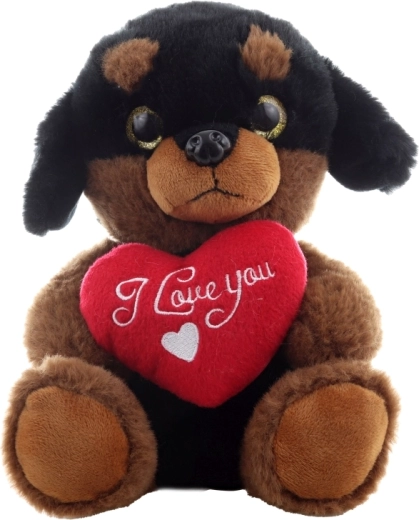 Petit cœur romantique avec inscription brodée