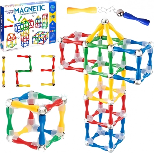 Jeu de construction magnétique 3D 128 pièces XXL Woopie