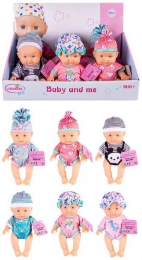 Poupée Bébé avec bonnet 21 cm