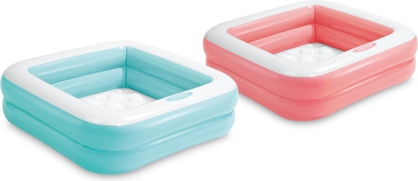 Piscine pour enfants gonflable carrée 86 × 86 cm avec fond souple