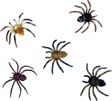 Set de faux araignées en plastique décoratives 5 pcs