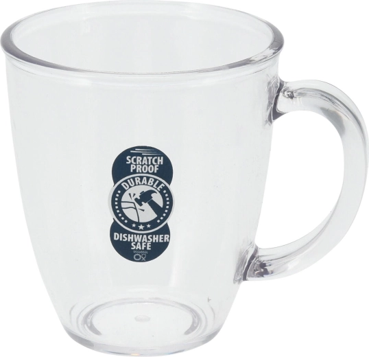 Tasse transparente 380 ml en AS (styrène-acrylonitrile)