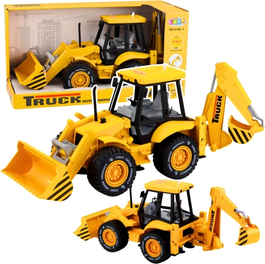 Chargeuse-pelleteuse de chantier pour enfants avec lumières et sons – jaune