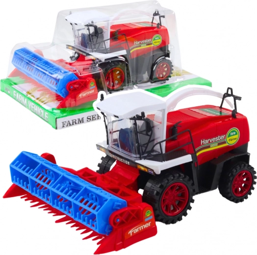 moissonneuse-batteuse pour enfants avec barre de coupe – machine agricole rouge