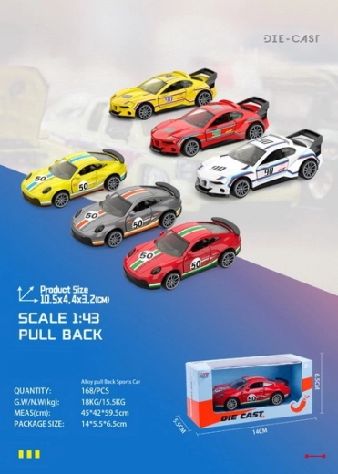 Petite voiture de course en métal 10,5 cm à rétrofriction