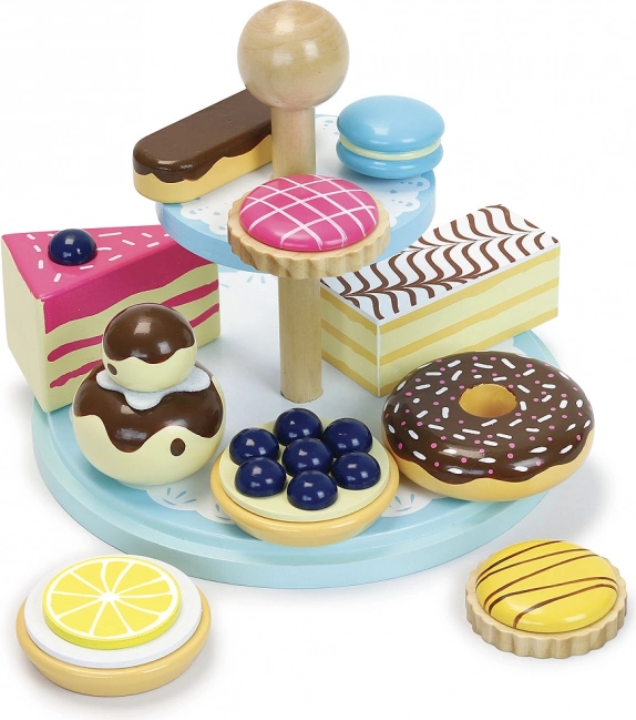 présentoir à desserts en bois à étages VILAC