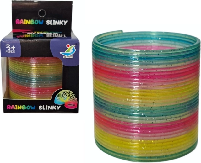 Ressort Slinky coloré et scintillant