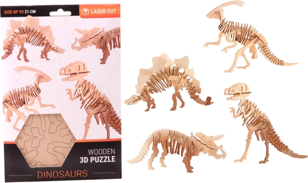 Puzzle 3D dinosaure en bois