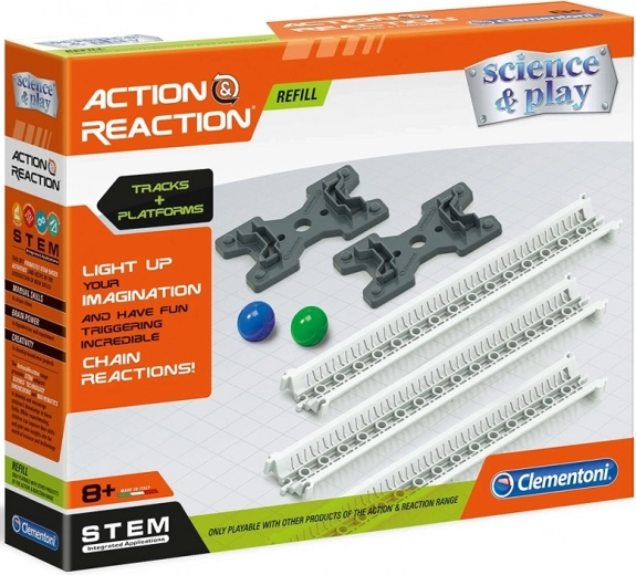 Clementoni Akcja-Reakcja – rails et plateformes, set d’extension