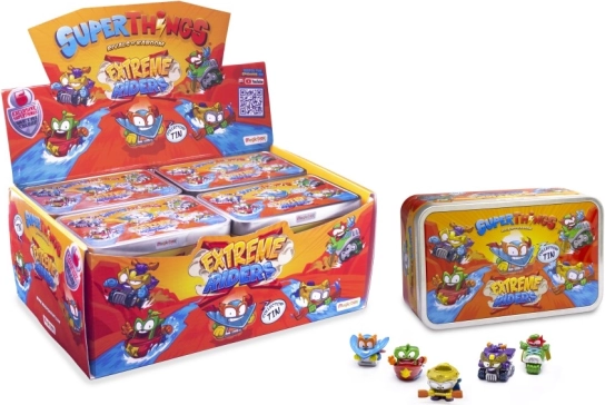 SuperThings ensemble de figurines Extreme Riders en boîte métallique
