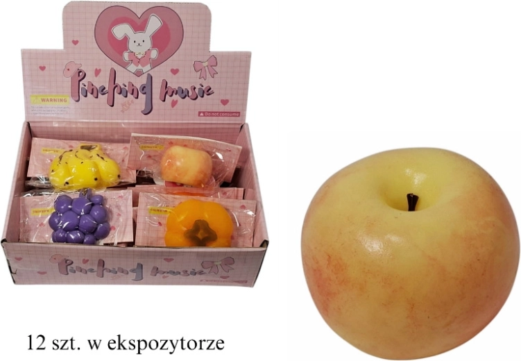 Balle anti-stress à presser en forme de fruit - 1 pièce