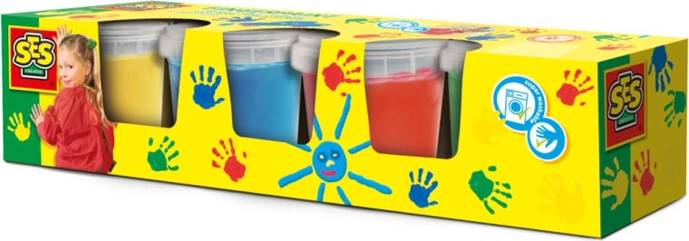 Peintures au doigt SES Creative 4 x 145 ml