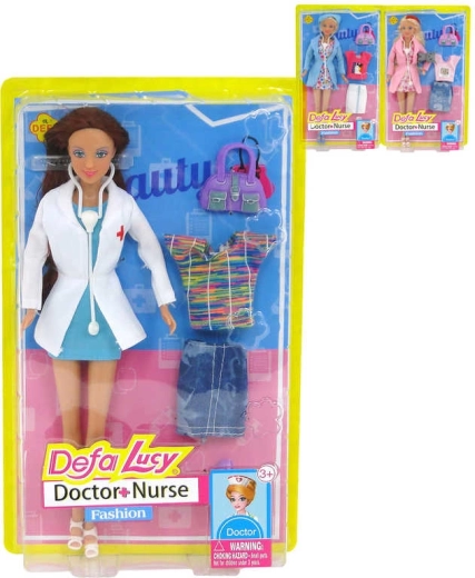 Poupée Defa Lucy docteure / infirmière 29 cm avec accessoires - 1 pièce