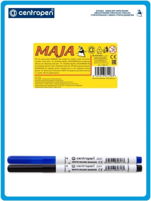 Tableau Effaçable Centropen A5 Recto Verso avec 2 Marqueurs