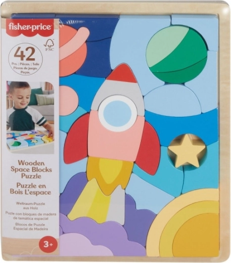 Puzzle en bois Fisher-Price espace 42 pièces