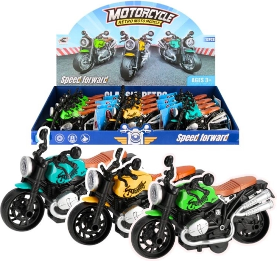 Moto rétro – modèle en métal 13 cm pour enfants