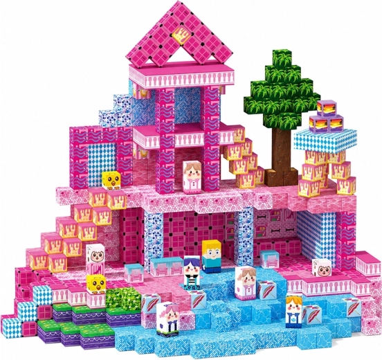 Monde pixel féerique rose