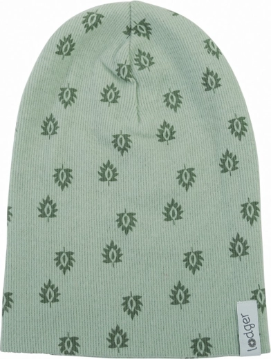 LODGER bonnet côtelé en coton avec imprimé silt green 0–6 mois