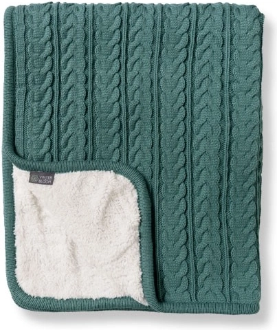 VINTER & BLOOM couverture réversible Cuddly misty green