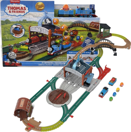 Fisher-Price Thomas et ses amis circuit ferroviaire Livraison de tonneaux charge et propulse avec la locomotive Thomas