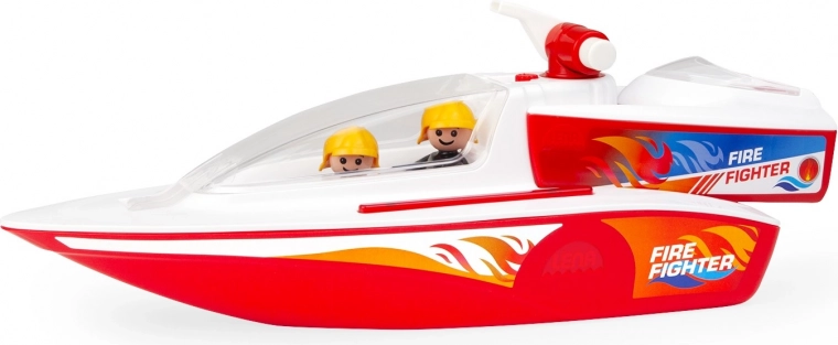bateau de pompiers boazz avec catamaran et canon à eau