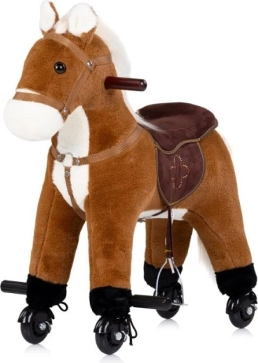 Cheval à bascule en peluche Chipolino sur roulettes avec sons