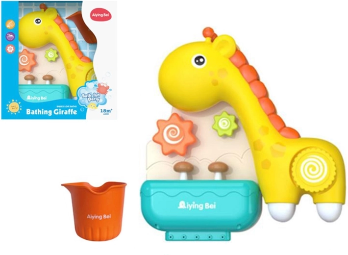 Jouet de bain girafe avec moulins à eau