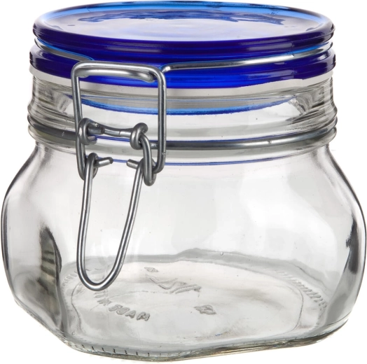 Bocal en verre hermétique 500 ml FIDO Blue avec fermeture à levier