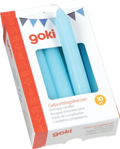 Set de bougies d’anniversaire bleu clair - 1 pièce