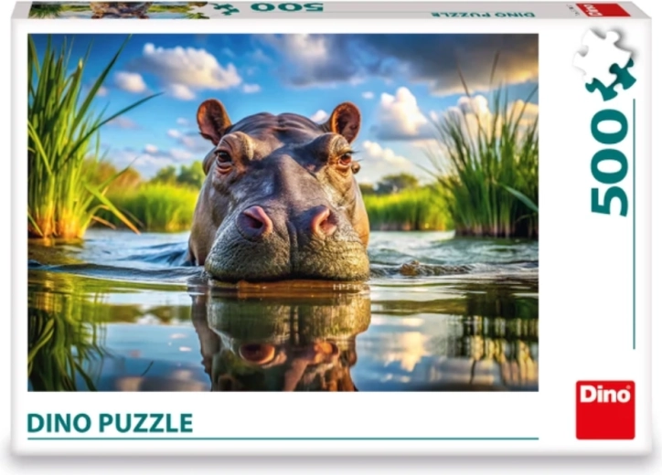 Puzzle DINO Hippopotame adorable 500 pièces