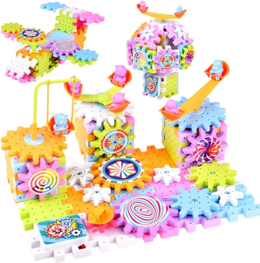 Blocs de construction colorés et mobiles pour enfants 165 pièces