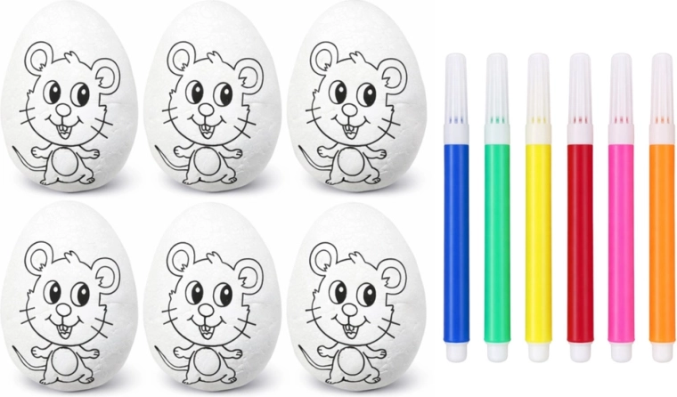 Six feutres de couleur inclus