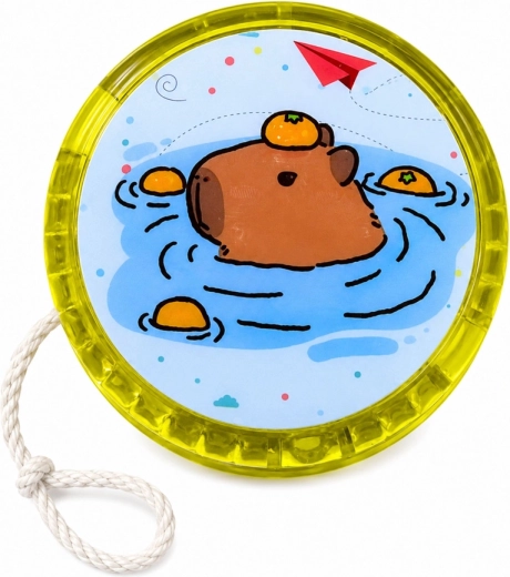 Motif capybara adorable et mélange de couleurs